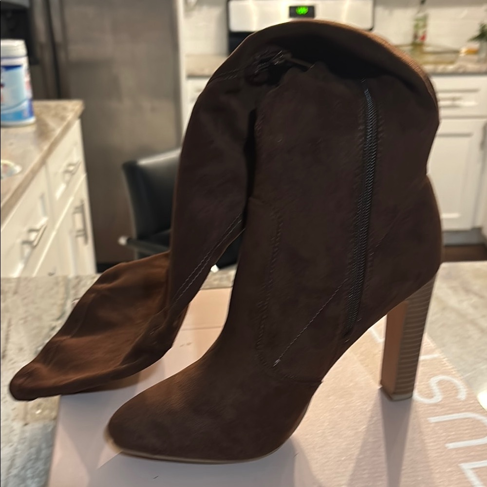 Elegant Brown High Heel Boots